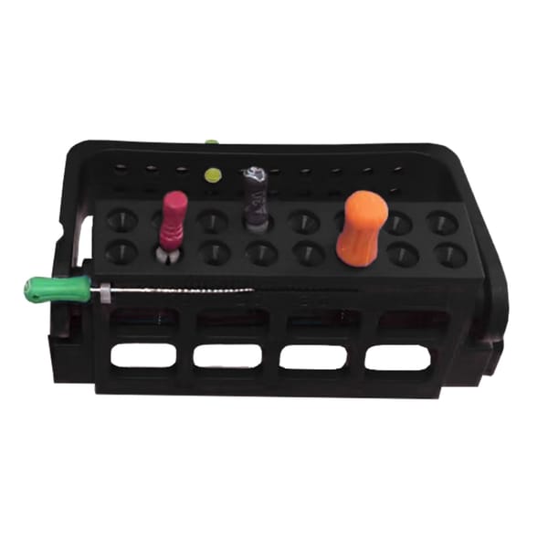 Root Canal File Frame, 16 Holes, Black | ErgoDenta 7459K