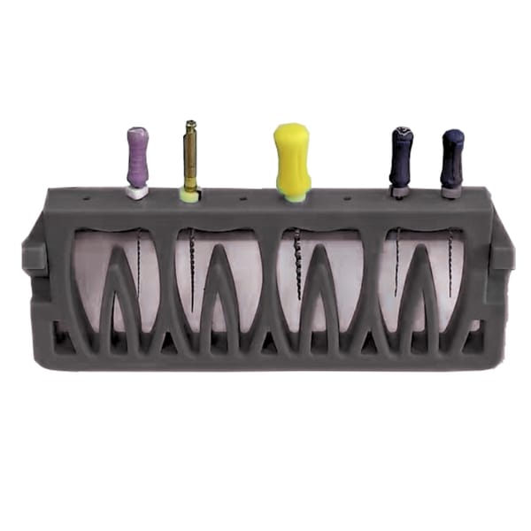 Root Canal File Frame, 8 holes, Black | ErgoDenta 7453K