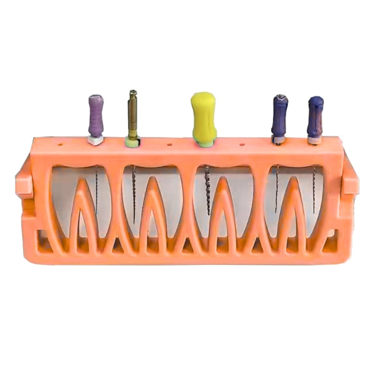 Root Canal File Frame, 8 holes, Orange | ErgoDenta 7453O – ErgoDenta ApS, Zubehör für Wurzelbehandlung