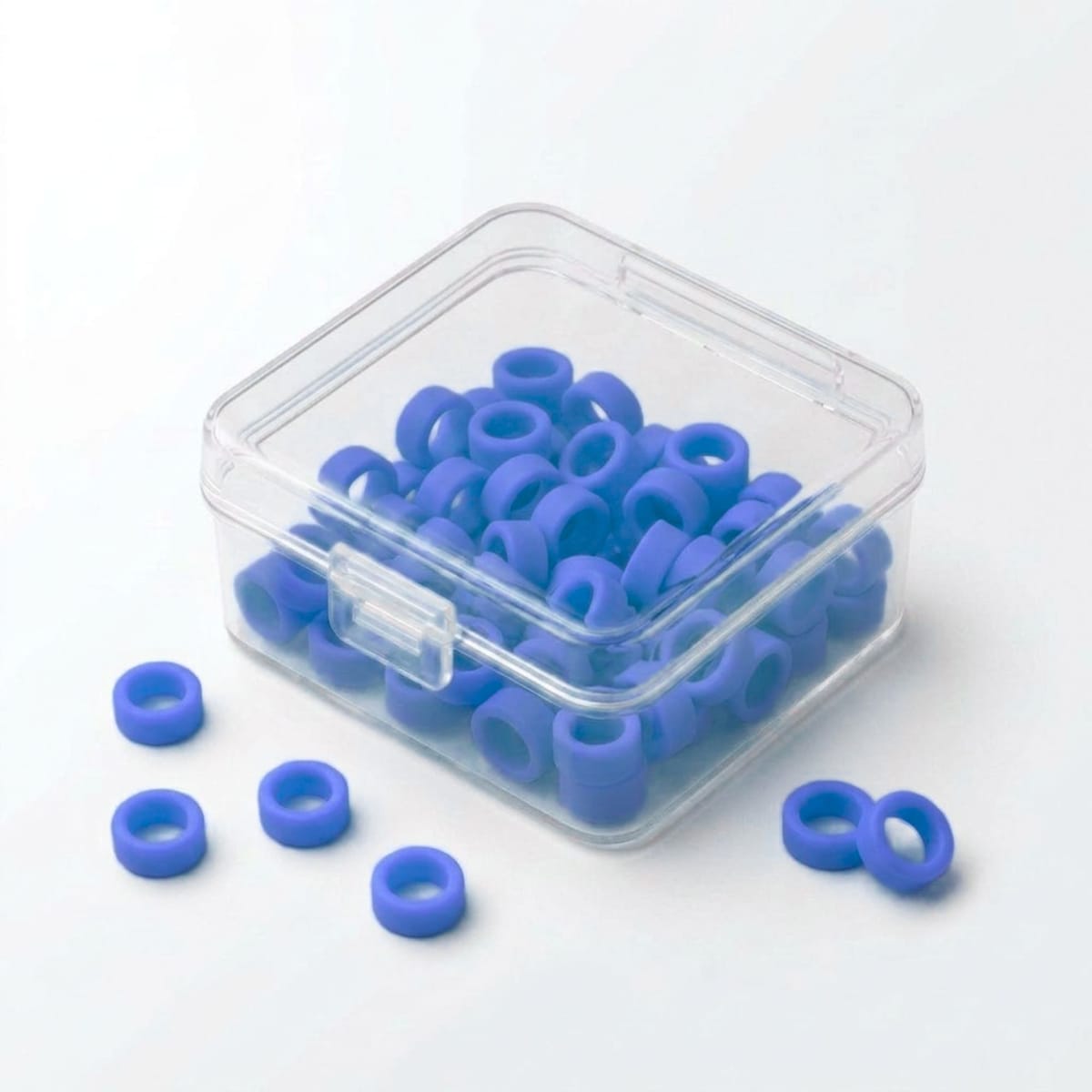 Color Coded Rings, Small, 50 pcs/box — Blue | ErgoDenta 5651B – ErgoDenta ApS, Other Disposables
