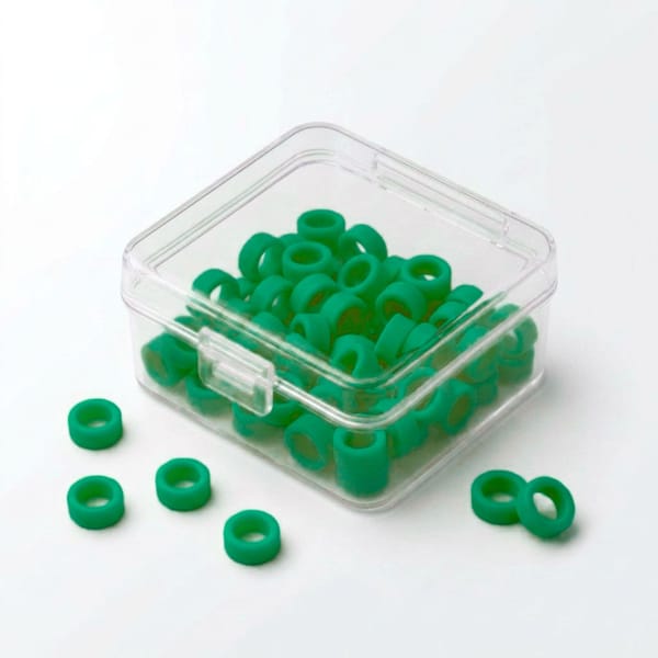 Color Coded Rings, Small, 50 pcs/box — Green | ErgoDenta 5651G