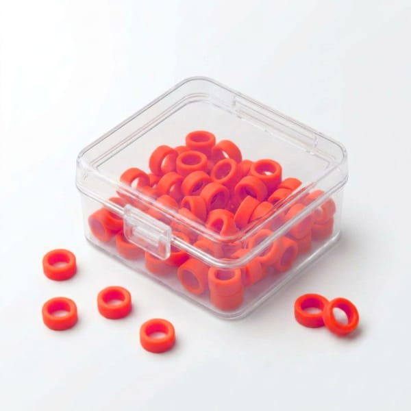 Color Coded Rings, Small, 50 pcs/box — Red | ErgoDenta 5651R