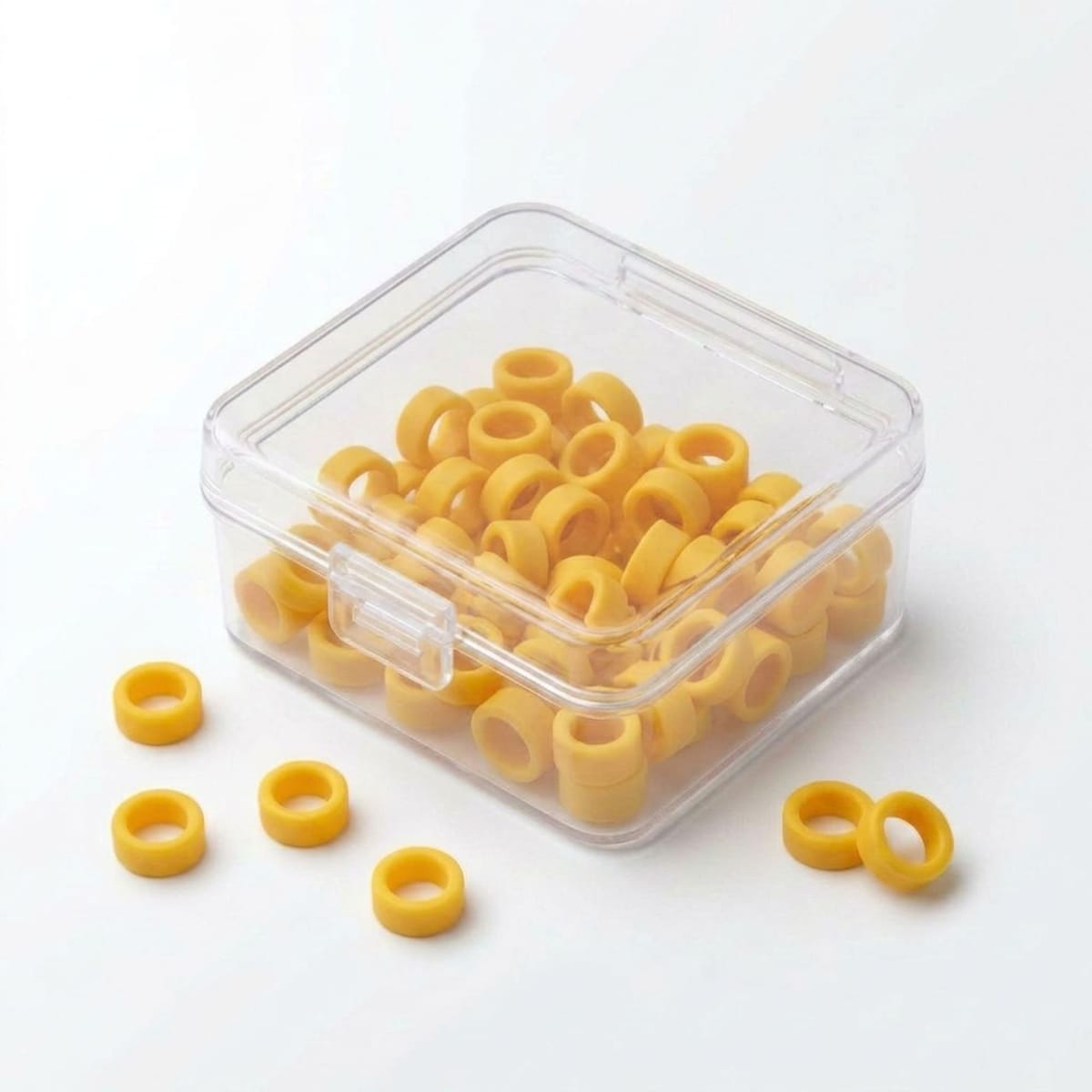 Color Coded Rings, Small, 50 pcs/box — Yellow | ErgoDenta 5651Y – ErgoDenta ApS, Sterilization Accessories