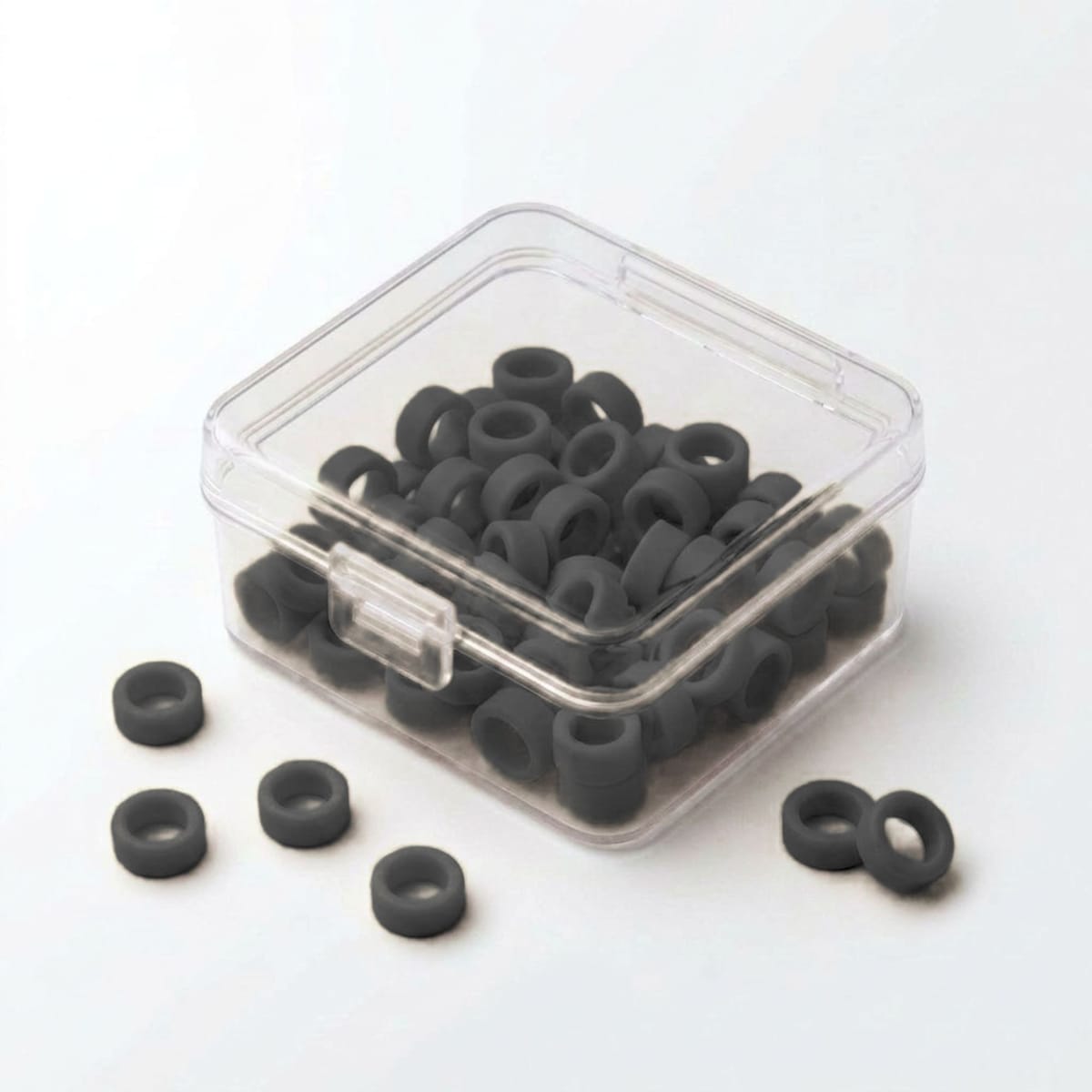 Color Coded Rings, Small, 50 pcs/box — Black | ErgoDenta 5651K – ErgoDenta ApS, Drawer Inserts