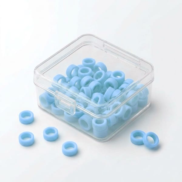 Color Coded Rings, Small, 50 pcs/box — Light Blue | ErgoDenta 5651S