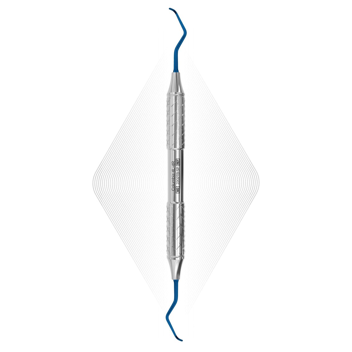 Columbia 4L-4R, Blue, For Implants (Titanium) | ErgoDenta 2202TB-SP – ErgoDenta ApS, Curettes