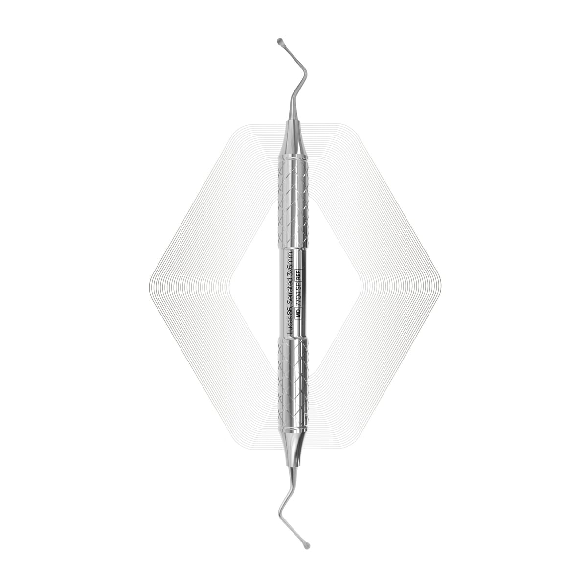 Lucas Bone Curette 86 Serrated | ErgoDenta 7704 SP – ErgoDenta ApS, Other Surgical Instruments