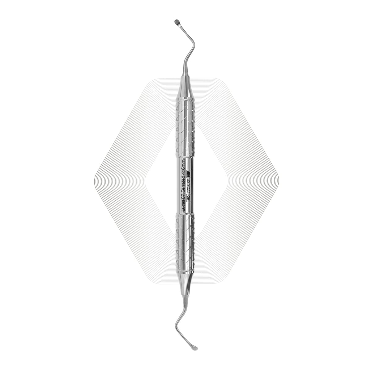 Lucas Bone Curette 87 Serrated | ErgoDenta 7705 SP – ErgoDenta ApS, Other Surgical Instruments
