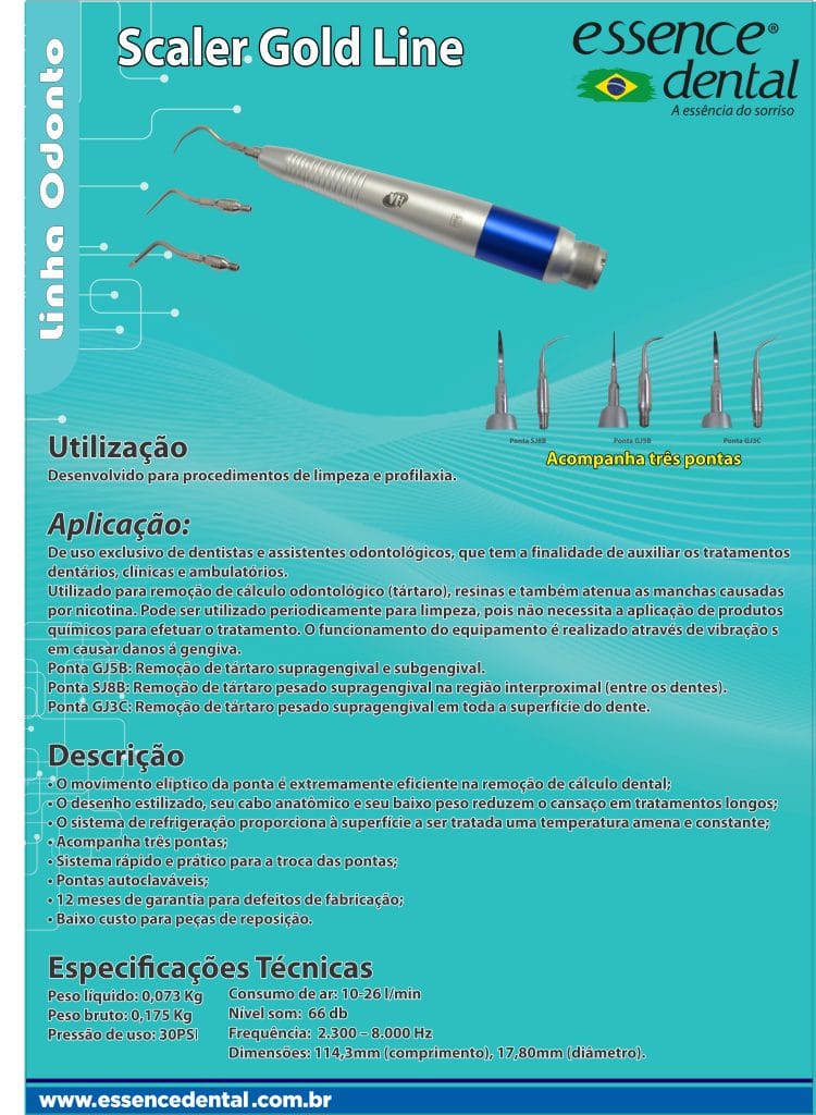 SCALER GOLD LINE – ESSENCE DENTAL IMP.EXP.LTDA, Periodontal Surgery