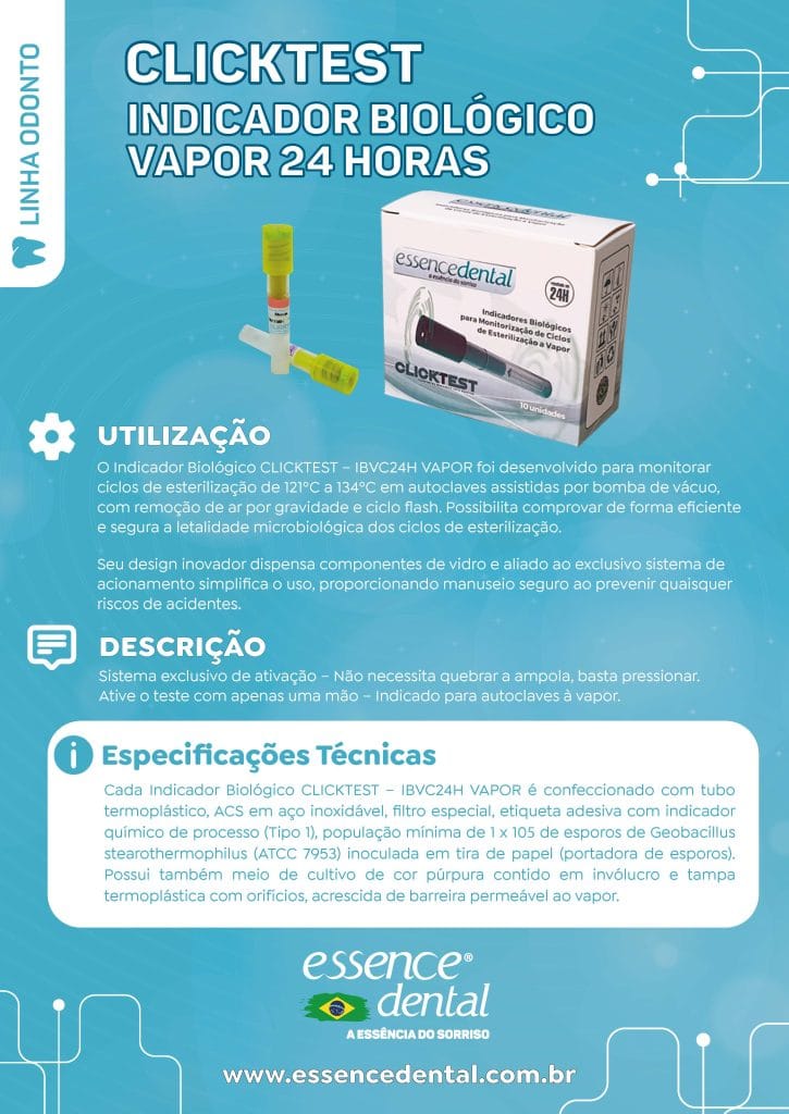CLICK TEST INDICADOR BIOLÓGICO – ESSENCE DENTAL IMP.EXP.LTDA, Sterilization Accessories
