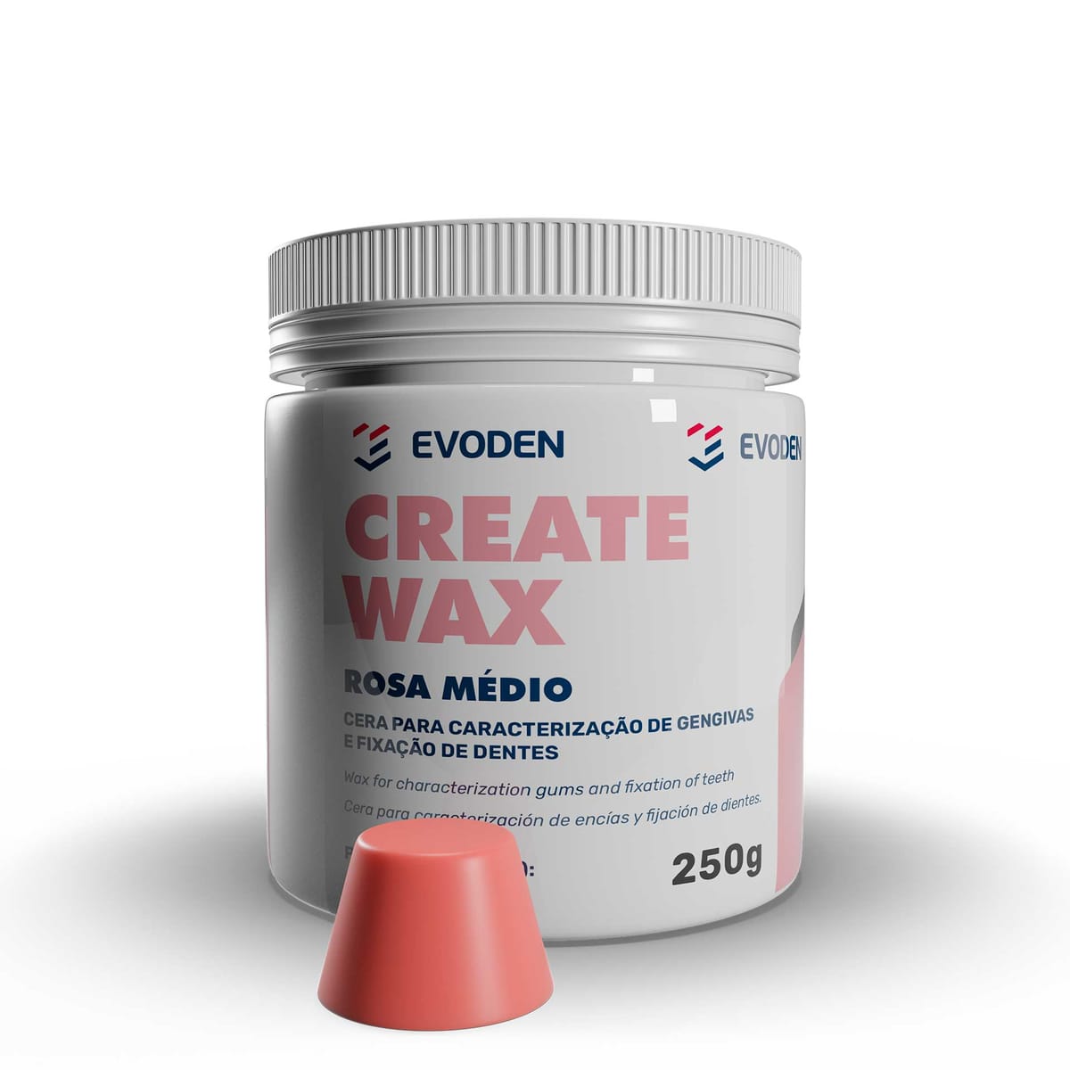 Create Wax – Medium Pink Dentin – EVODEN PRODUTOS ODONTOLOGICOS LTDA, Waxes