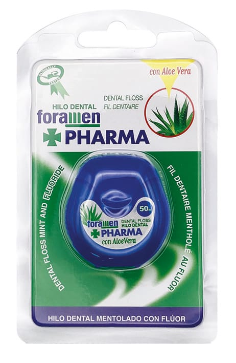 Zahnseide mit Fluorid und Aloe Vera, mentholisiert – FORAMEN SL, Zahnseide - Hölzer - Zahnstocher