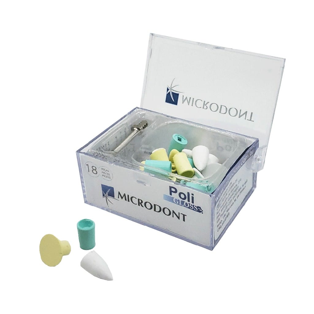 Kit Pulidores Poligloss por 18 + Mandril. Microdont