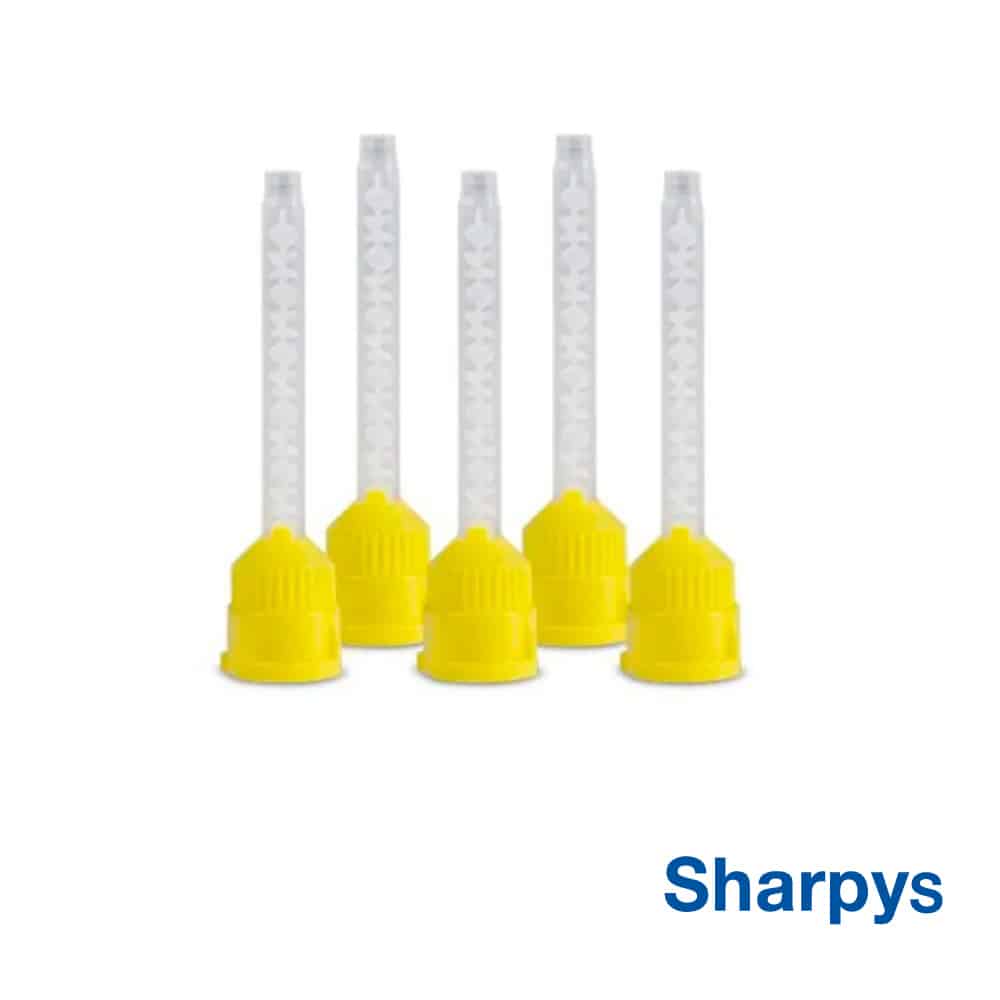Sharpys Puntas Mix Tip Mezcladoras Amarillas 50 u.