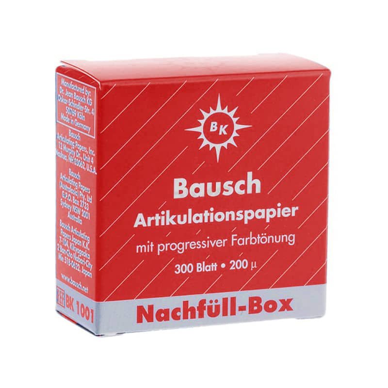 Papel Articular 200 Micras Rojo x300 Tiras. Bausch
