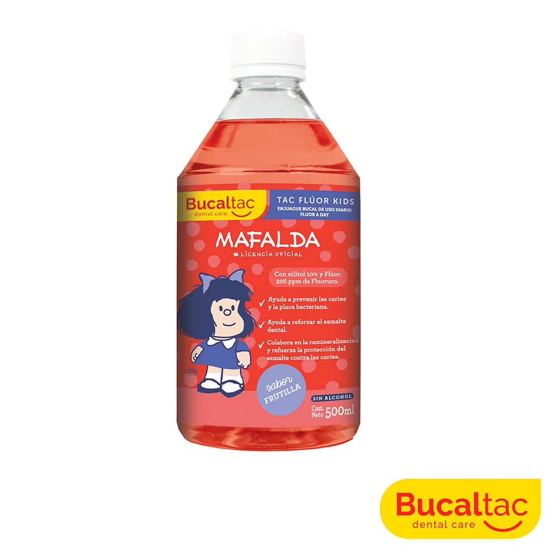 BUCAL TAC Flúor Kids Mafalda Enjuague Bucal 500 ml