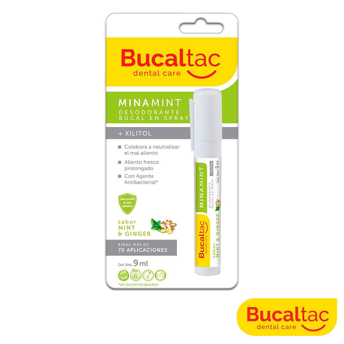 BUCALTAC Minamint – Desodorante Bucal Spray Mint & Ginger 9 ml