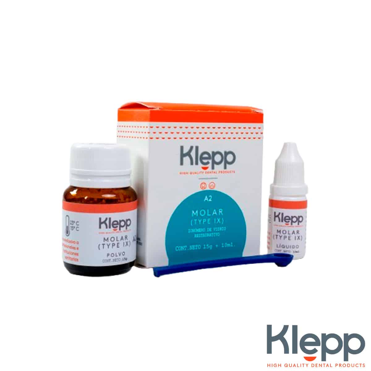 Klepp Ionómero Molar Tipo IX – Vitreo 15 grs. + 10 ml
