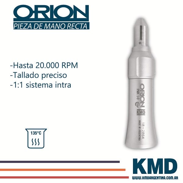 KMD Pieza de Mano Recta Orion 1:1 Sistema Intra