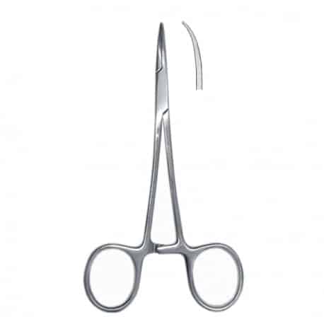 Pinza Mosquito Curva. Panorama – Grimberg Dentales S.A., Scissors & Needle Holders