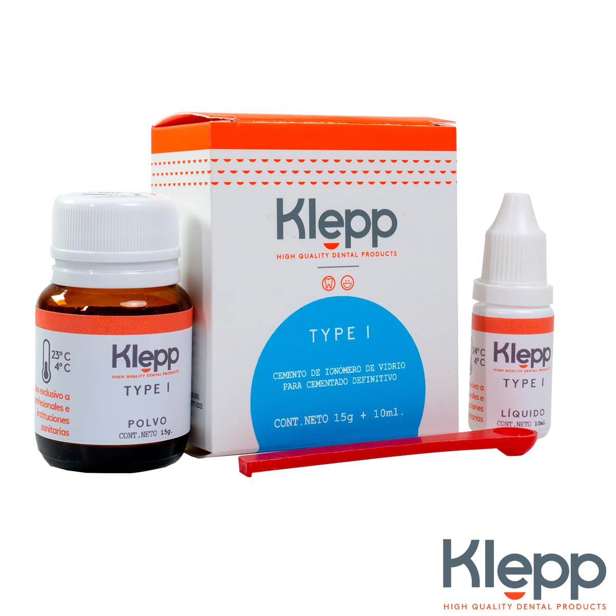Klepp Ionómero Tipo I - Vitreo 15 g + 10 ml