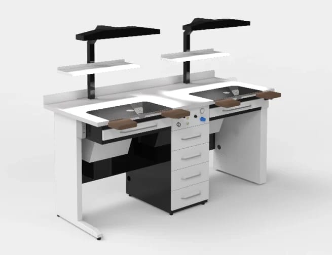İKİ KİŞİLİK TEK VAKUM DENTAL TEKNİSYEN MASASI – Grup Dental Medikal, Practice Furniture and Accessories