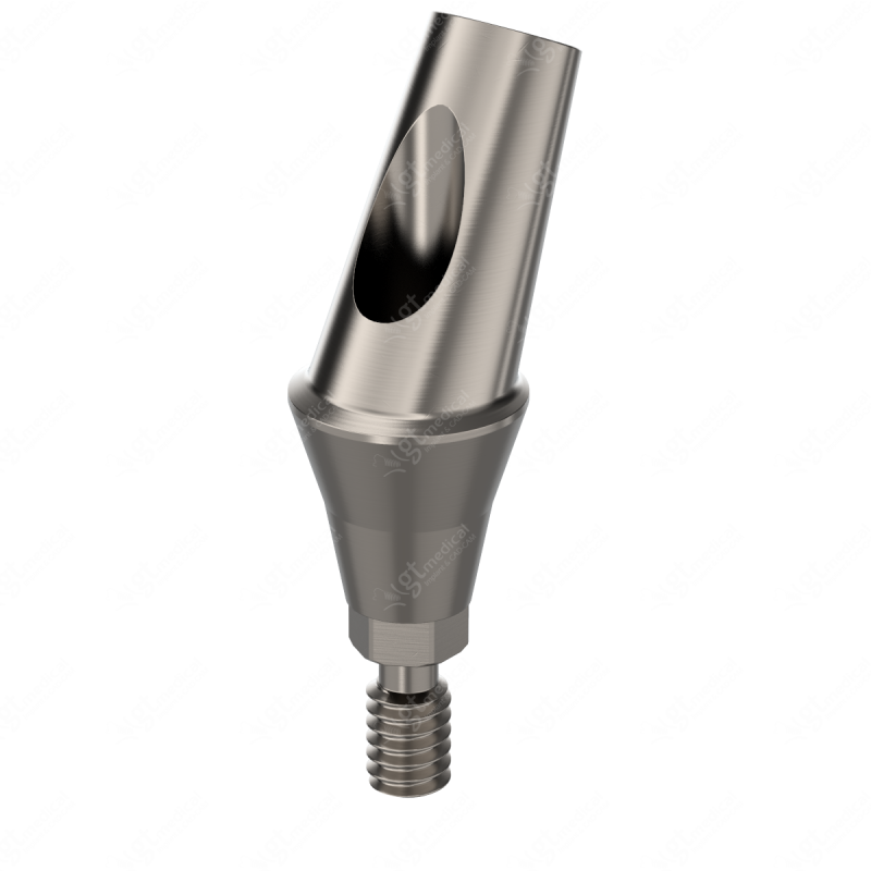 Angled Abutment with Screw, G4.0mm, A25°, D5.5mm compatible with Best Fit® s-Clean Regular/Wide D15008 – GT-Medical S.L., Abutments