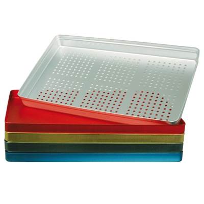 Orbis Plateau en aluminium argenté 28x18