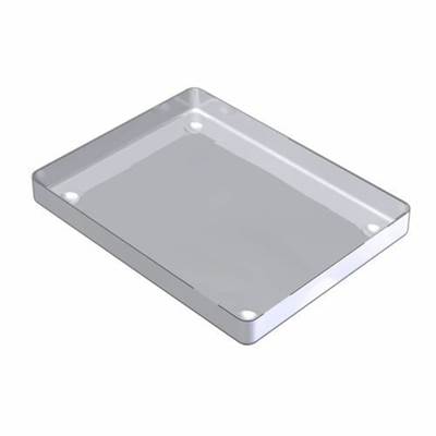 Plateau en aluminium 18x14 argenté