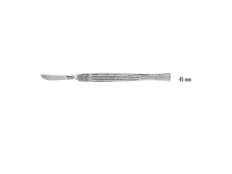 Messergriff Edelstahl 45mm blau – JH Hammastuote Oy, Chirurgische Handinstrumente