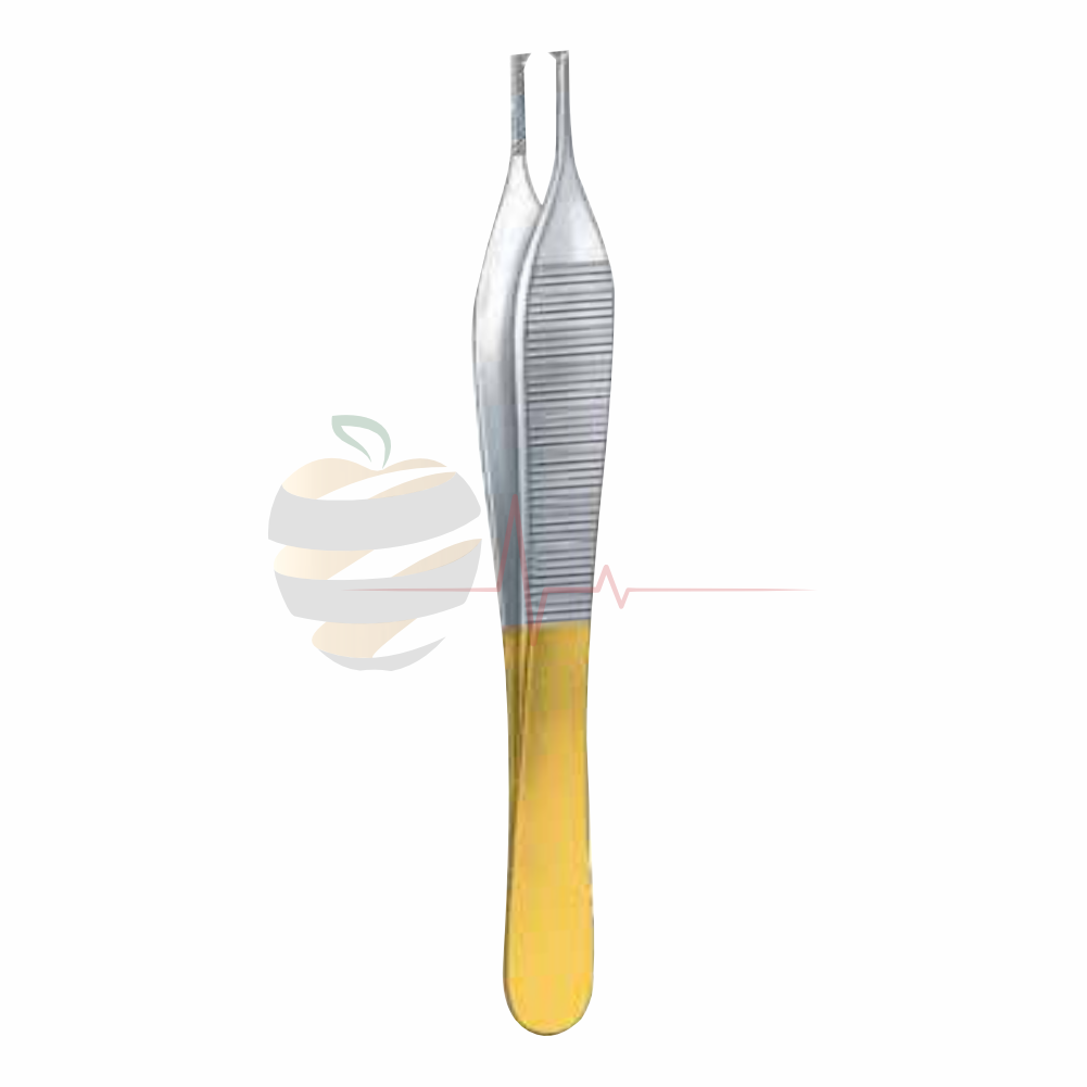 TC Micro Adson Tweezer (12cm, Gold-Plated End)