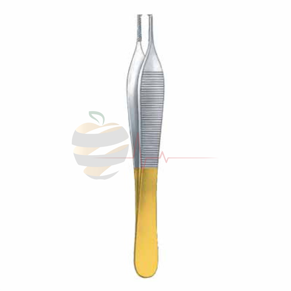 TC Brown Adson Tweezer (12cm, Gold-Plated End)