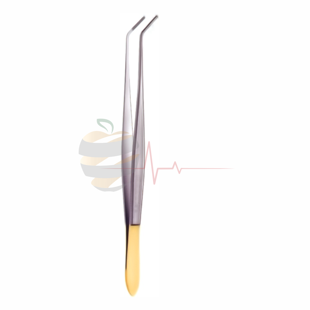 Cushing Tweezer – Angled, Gold Plated End