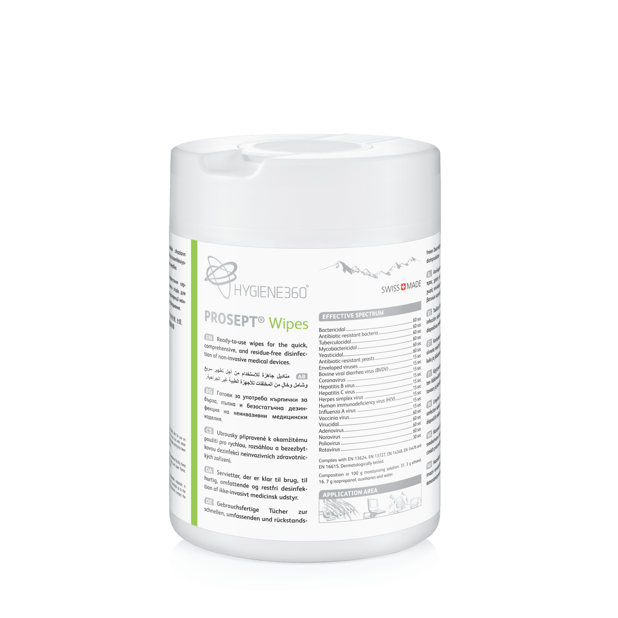 PROSEPT® Wipes Tub T2 – Hygiene360 AG, Disinfectant Wipes