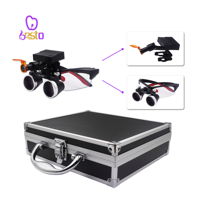 Dental Loupes 2.5/3.5x Magnifier Lab Medical Magnification Binocular Magnifier Headlight Headlamp 5W Dental Equipment