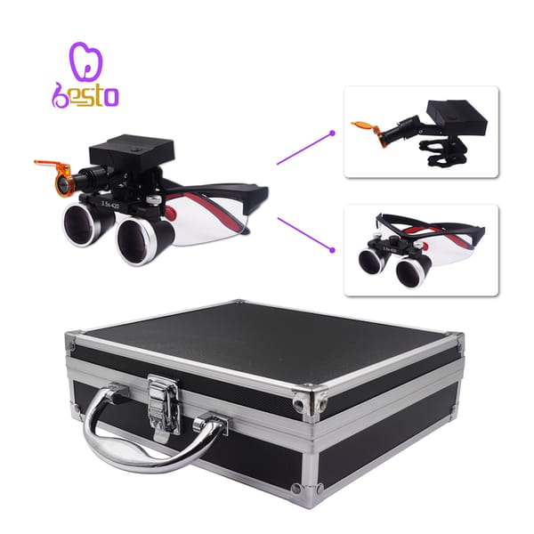 Dental Loupes 2.5/3.5x Magnifier Lab Medical Magnification Binocular Magnifier Headlight Headlamp 5W Dental Equipment