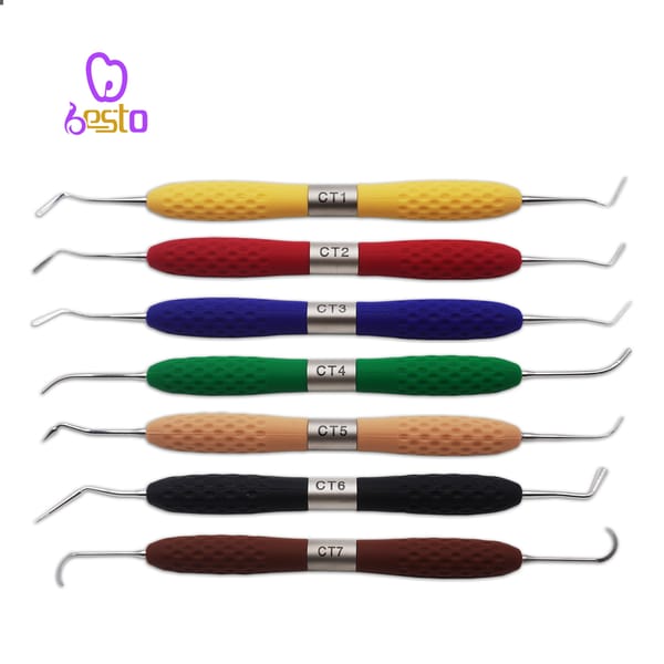 Dental Resin Filled Restorative Instrument Filler Aesthetic Restoration Knife Silicone Handle Dentistry Tools