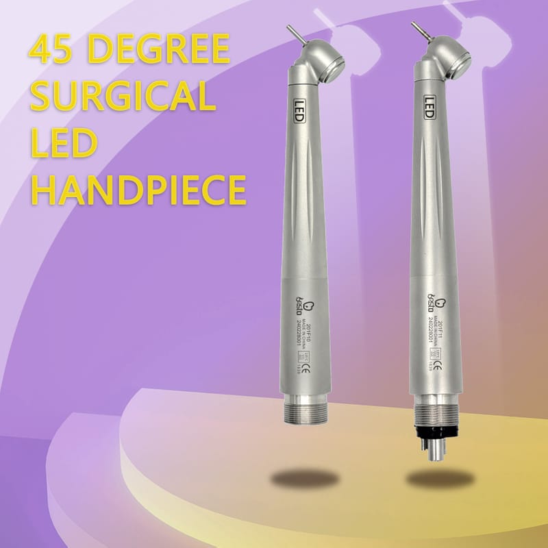 Dental E-generator LED 45 Degree Surgical Handpiece 4 Holes Dental Air Turbine Tips – BESTDENT FOSHAN MEDICAL EQUIPMENT CO.,LTD, Übertragungsinstrumente
