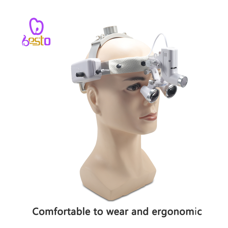 Dental LED Head Light Lamp 5W 2.5X 3.5X Dentisit Surgical Headlight Magnification Binocular Loupes For Lab Equipment