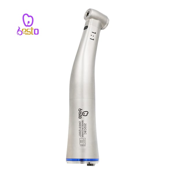 Dental 1:1 Fiber Optic Contra Angle Stailess Steel 4 Holes Spray Low Speed handpiece Dental Handpiece
