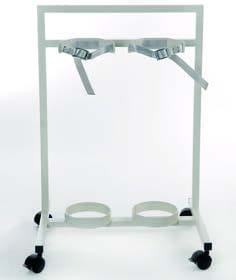 Chariot de sécurité pour 2 bouteilles de gaz de 10 litres – Biewer medical Medizinprodukte, Anesthetics
