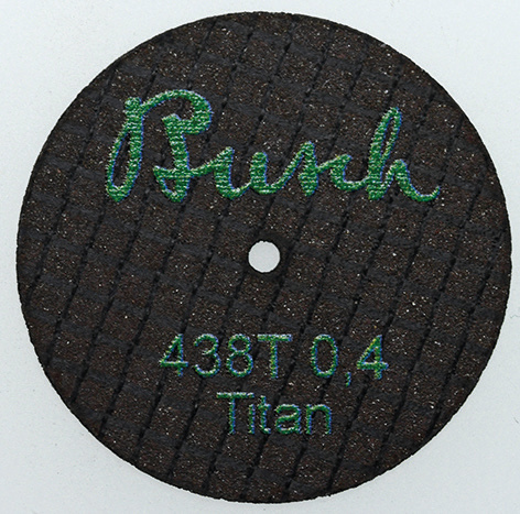 Trennscheibe 438T für Titan – Busch & Co., Diamond Discs