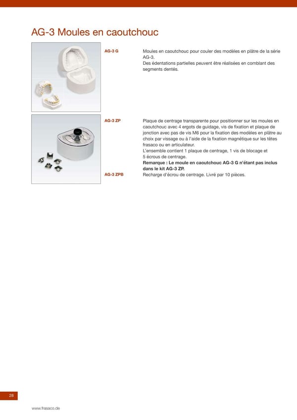 AG-3 G Gumminegativformen