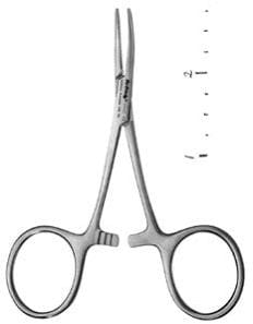 Pince hémostatique Hartmann, courbée, 4"