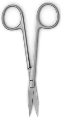 Goldman-Fox Schere gezahnt gebogen 13 cm SC