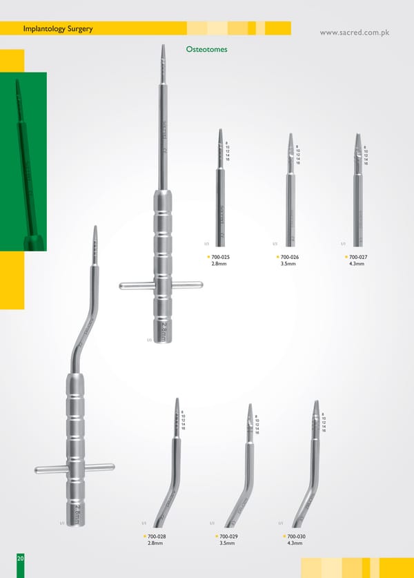 Osteotom, gerade, 2,8 mm