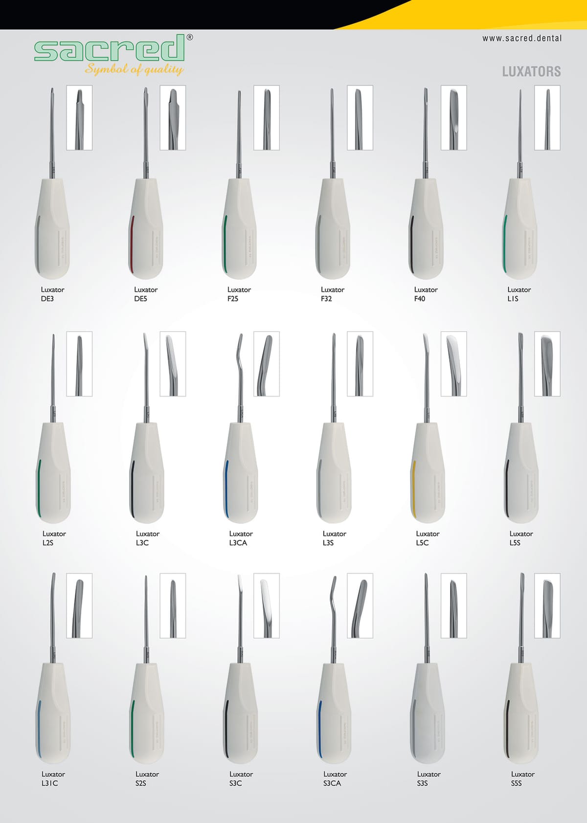 Luxator DE3 – SACRED INTERNATIONAL, Root Elevators