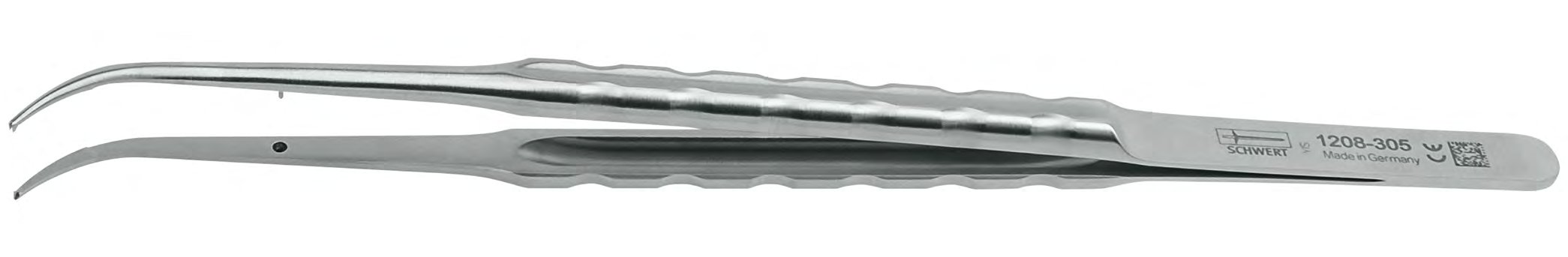 Mikropinzette, 1×2 Zähne, mit Nahtplatte