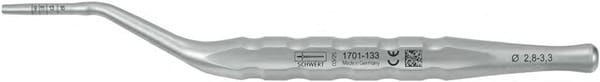 Osteotome, concave, angulated, 2.3/2.8 mm