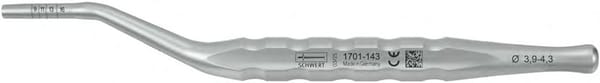 Osteotome, concave, angulated, 3.4/3.8 mm